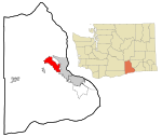 Benton County Washington Incorporated and Unincorporated areas West Richland Highlighted